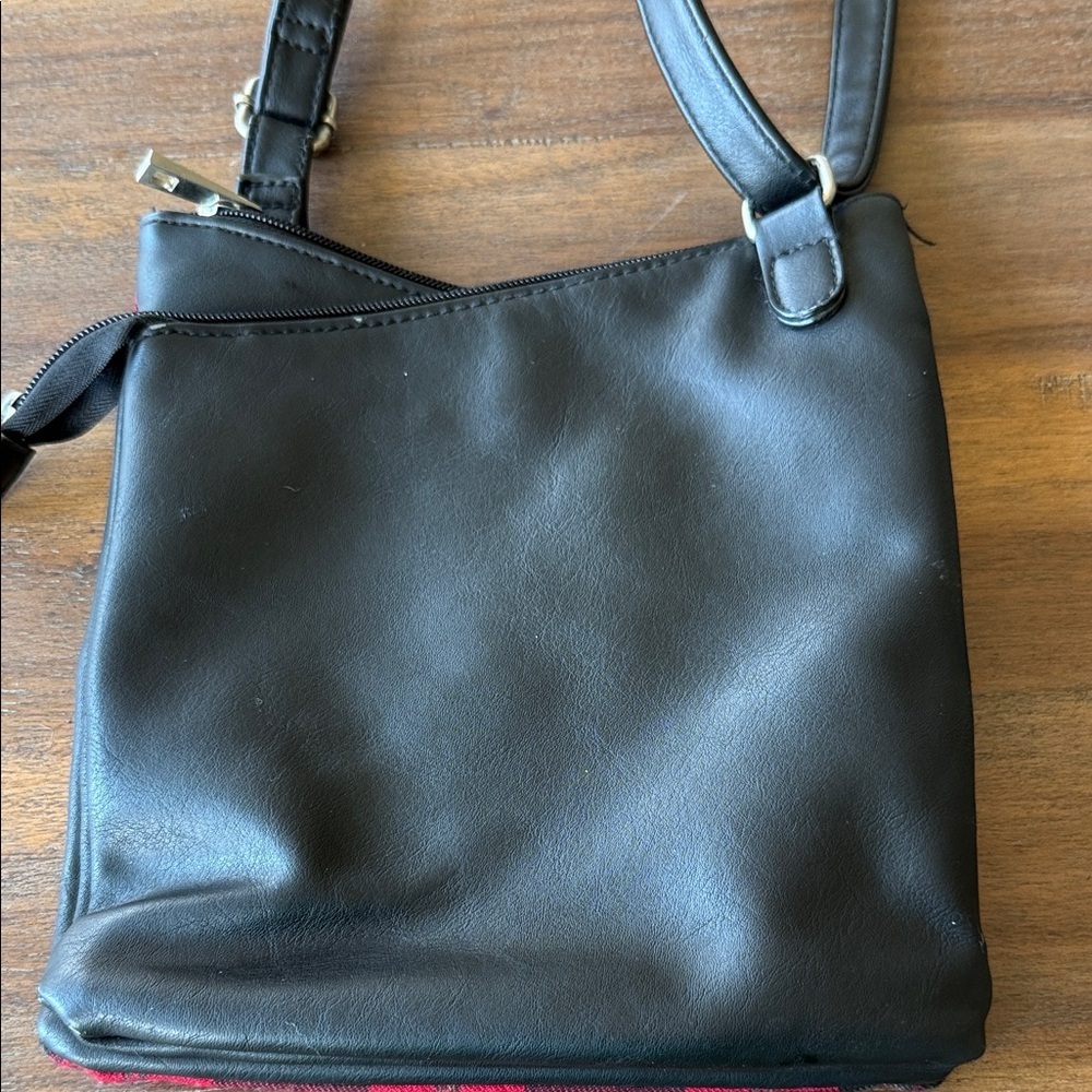Red and Black Plaid Crossbody Bag - Picture 2 of 8